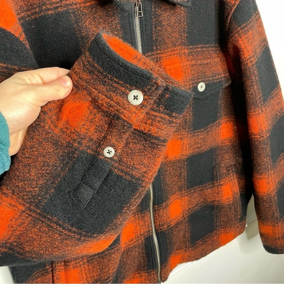 REI Co-op Farlands Shirt Jacket in Lake Plaid Black Copper Spice Mens XL - Picture 10 of 12